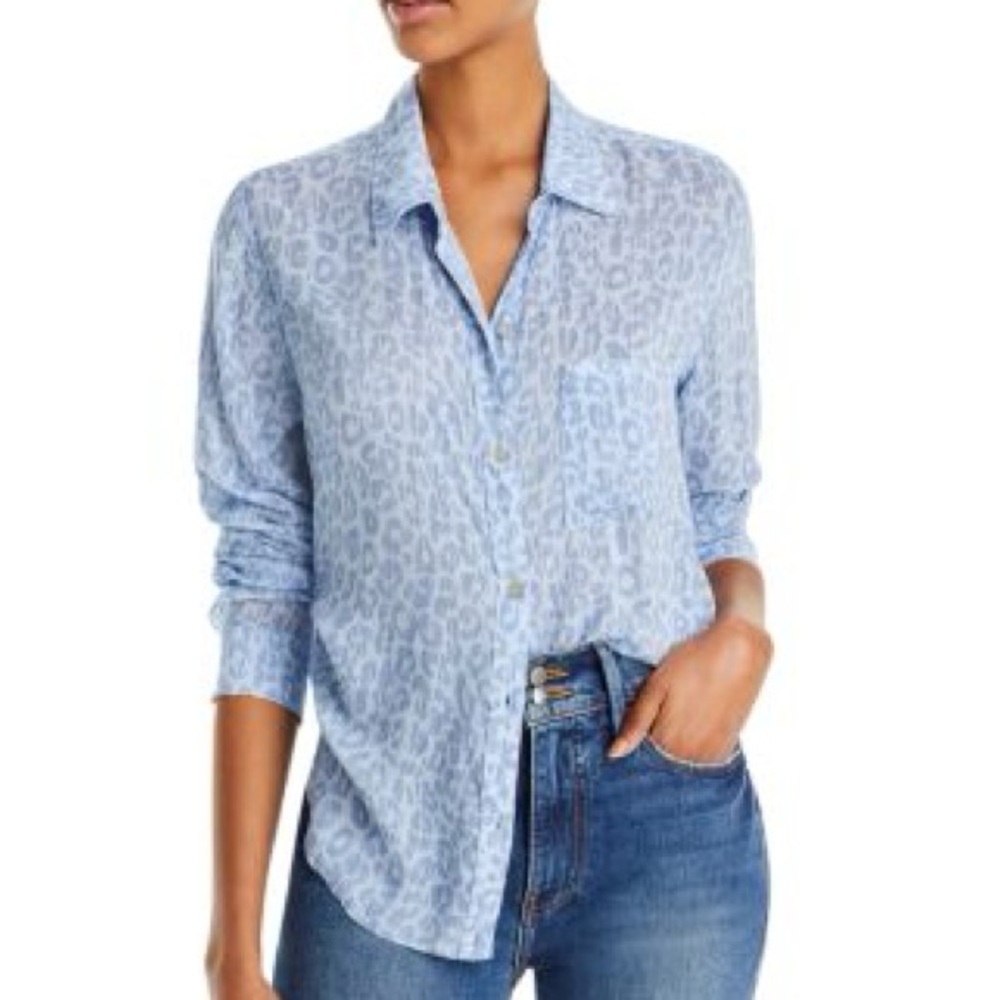 Rails cheetah print Josephine rayon loose fit button-down shirt